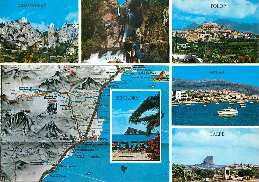 Guadalest, Algar, Polop, Altea, Benidorm, Calpe — Benidorm e alrededores N° 182 — Edições Reuss - Frente