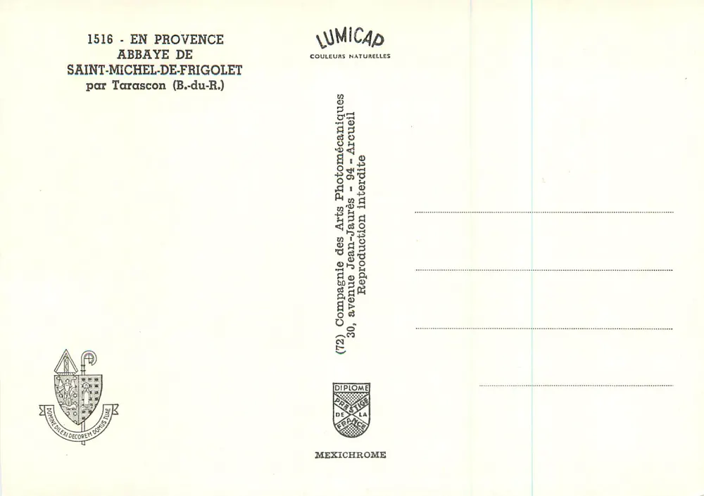 Saint-Michel de Frigolet — Abtei — Lumicap - Rückseite