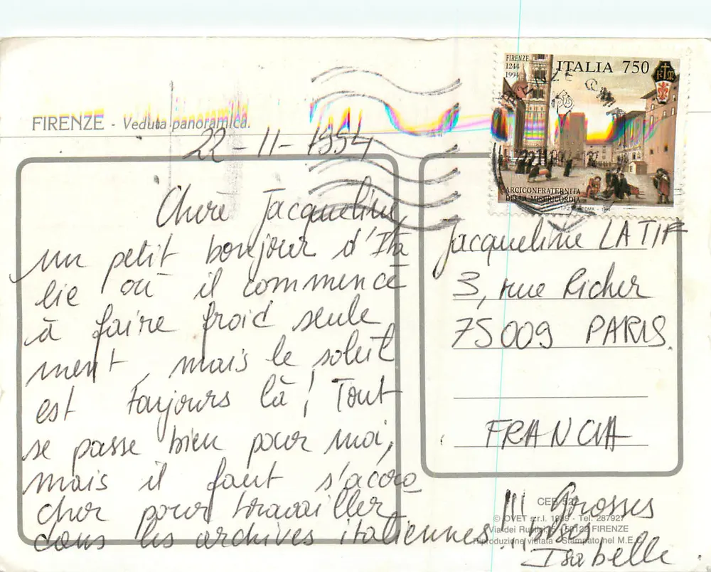 Florence — widok panoramiczny — wydawca OVET s.r.l. nr 1244 - Rewers