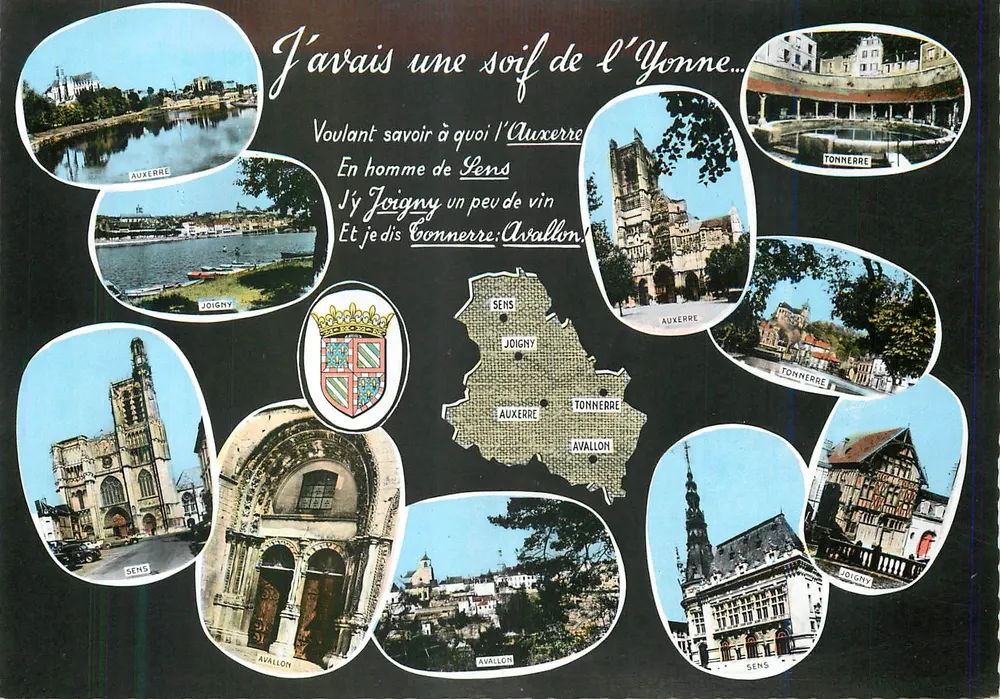 Viaggio nella Yonne — Auxerre, Joigny, Sens, Tonnerre, Avallon — Combier Imprimeur Mâcon - Recto