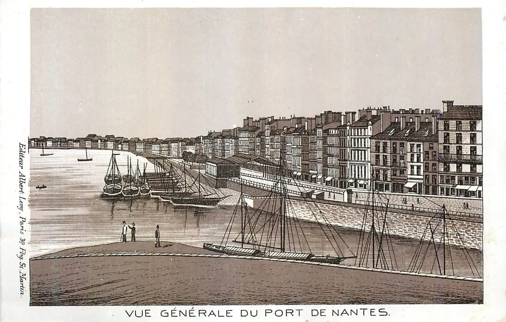 Vista geral do porto de Nantes — Editor Albert Levy, Paris 30 Fig. St-Martin - Frente
