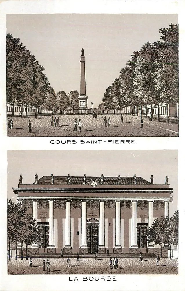 Cours Saint-Pierre — A Bolsa — vista geral - Frente