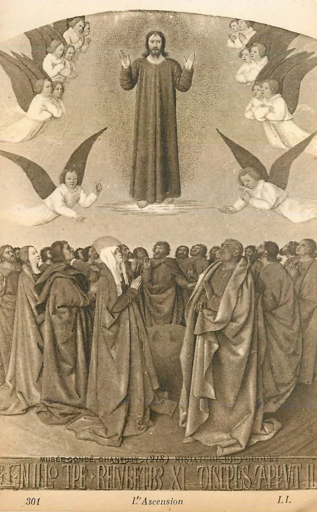 L'Ascension — Miniature de Jouquet — Musée Gondé, Chantilly (1918) - Recto