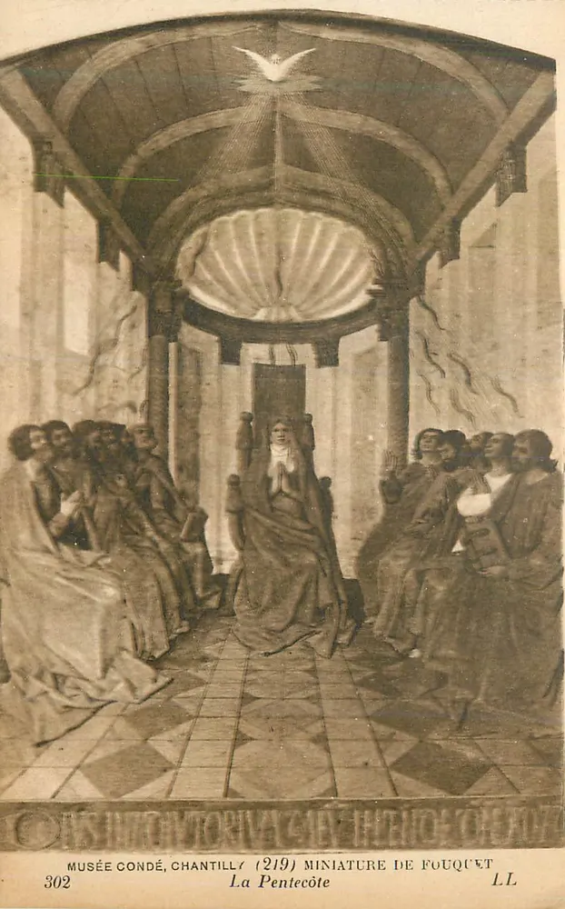 Musée Condé, Chantilly — La Pentecôte, miniature de Fouquet — n°302 - Recto
