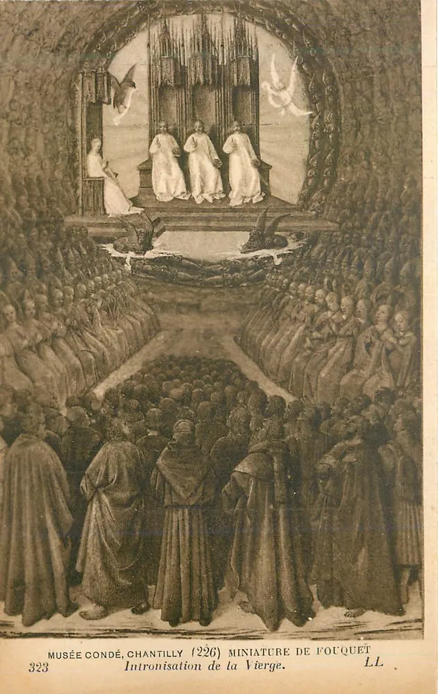Krönung der Jungfrau — Miniatur von Fouquet — Musée Condé, Chantilly (226) - Vorderseite