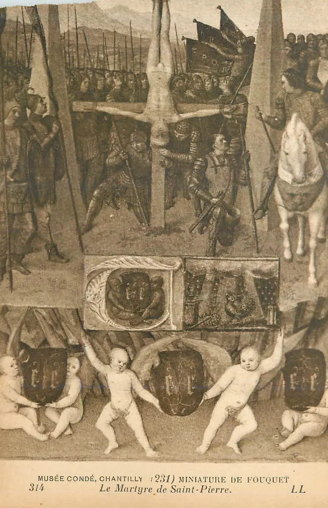 Das Martyrium des Petrus — Miniatur von Fouquet — Musée Condé, Chantilly - Vorderseite