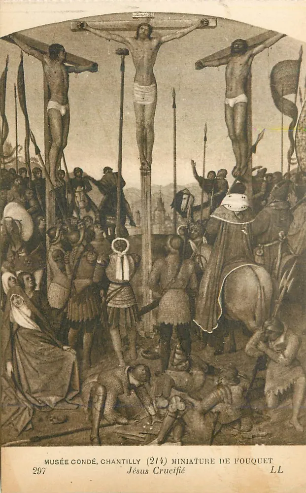 Jesus am Kreuz — Miniatur von Fouquet — Museum Condé, Chantilly - Vorderseite