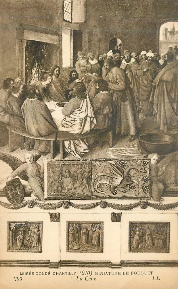 Musée Condé, Chantilly — La Cène, miniature de Fouquet — n°293 - Recto