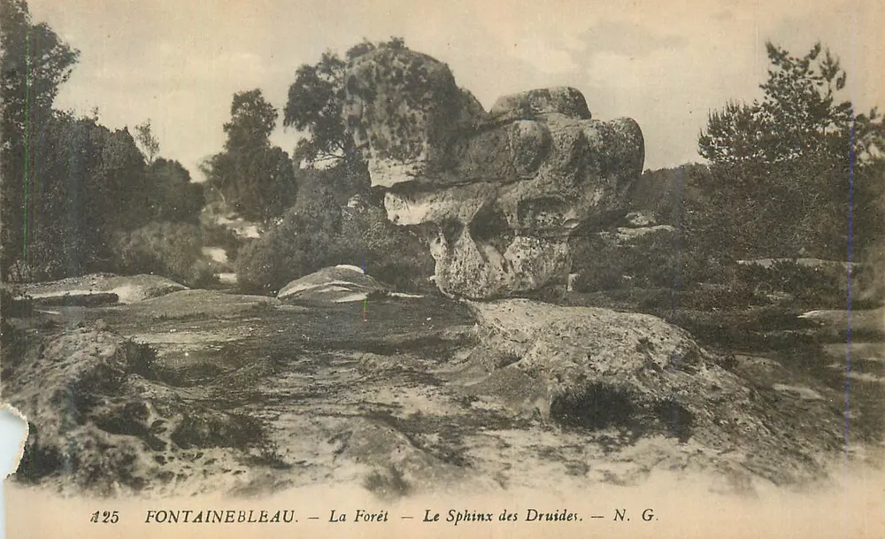 Fontainebleau — La Selva — El Sfinge de los Druidas — N. G. - Anverso