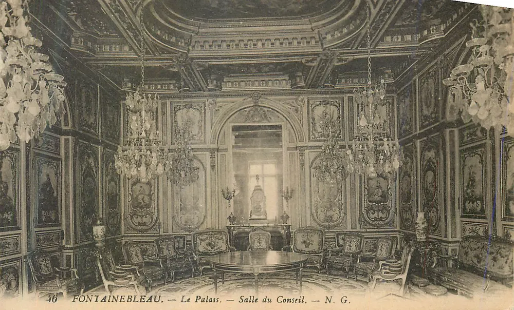 Fontainebleau — Das Schloss — Sitzungssaal — N. G. - Vorderseite