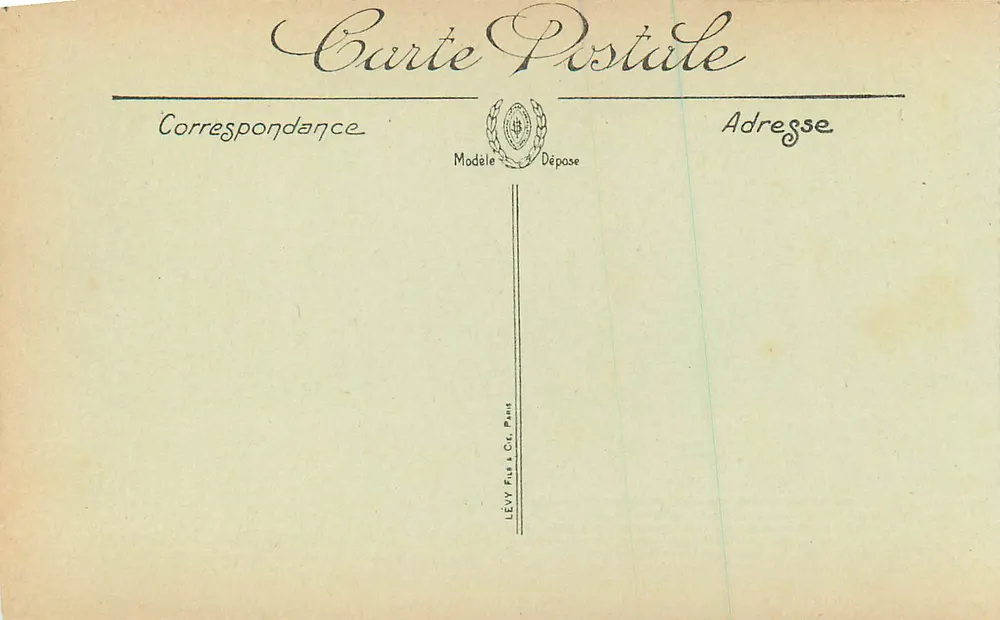 Fontainebleau — Le Palais. L'Acte d'Abdication de Napoléon Ier — N.G. — Éditeur : LEVY Frères & Cie, Paris - Verso