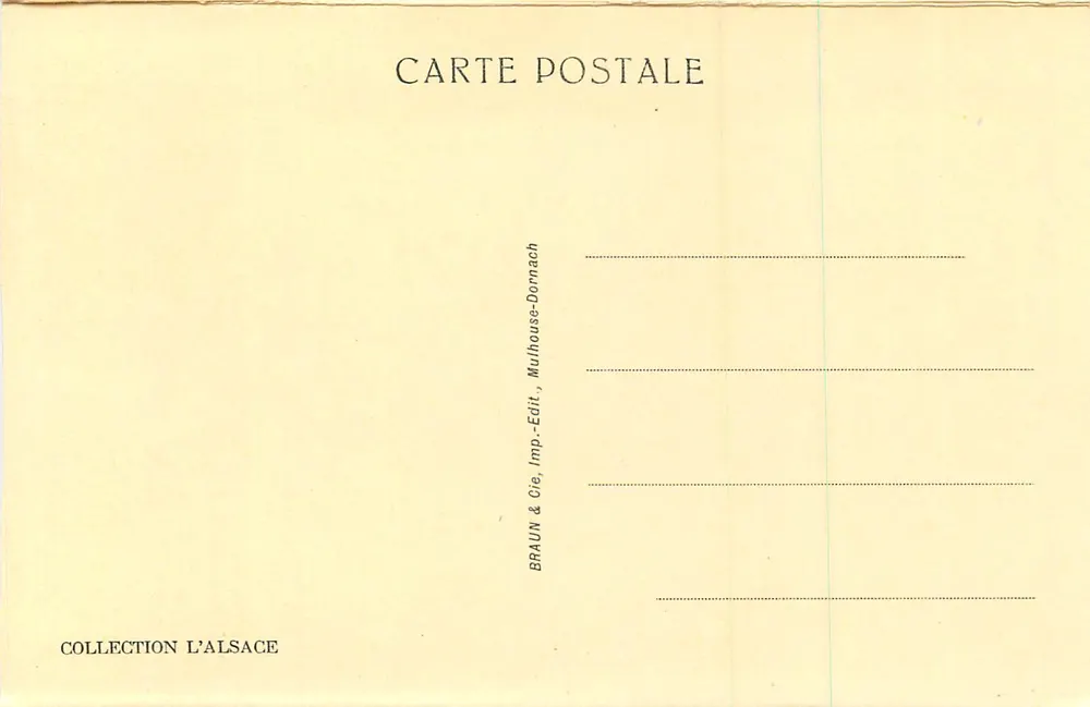 Ruinen des Schlosses Wasenbourg — Niederbronn-les-Bains — Sammlung L'Alsace, Verlag Braun & Cie, Mulhouse-Dornach - Rückseite