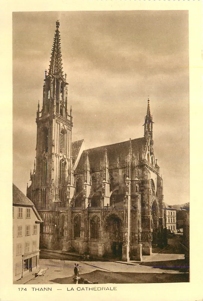 Thann — A Catedral — Coleção L'Alsace, editada por Braun & Cie, Mulhouse-Dornach - Frente