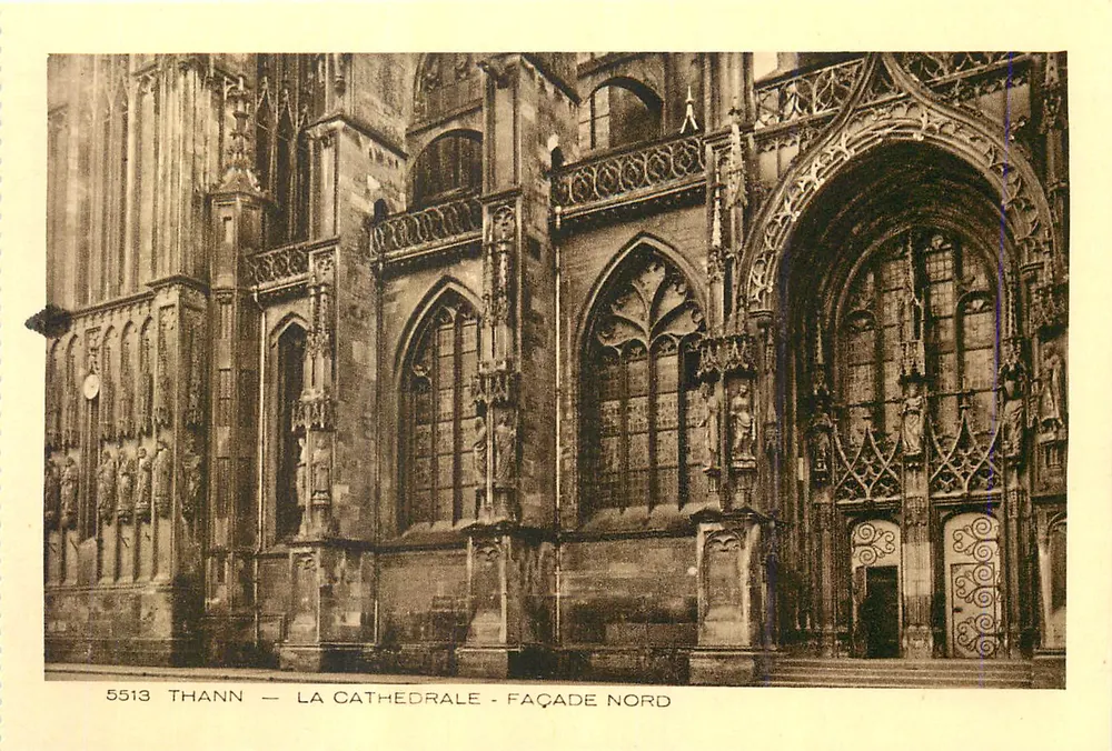 Thann — A Catedral — Fachada Norte — Coleção L'Alsace - Frente