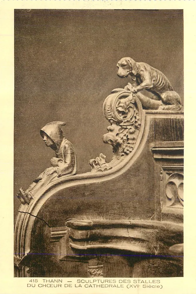 Thann — Skulpturen der Chorschale der Kathedrale (16. Jahrhundert) - Vorderseite