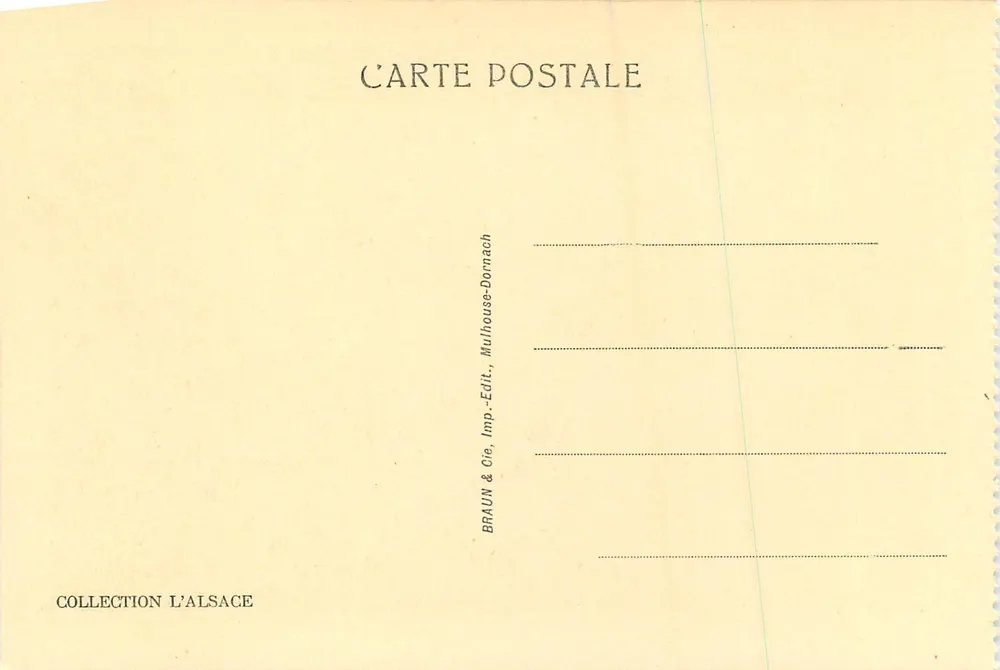 Thann — O capitel da catedral — Coleção L'Alsace, editor Braun & Cie, Mulhouse-Dornach - Verso