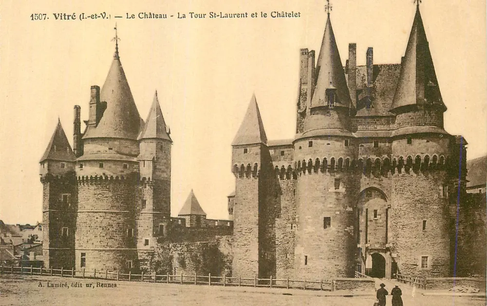 Vitré (Ille-et-Vilaine) — Das Schloss — Die Turm Saint-Laurent und das Châtelet — Verlag A. Lamiré, Rennes - Vorderseite