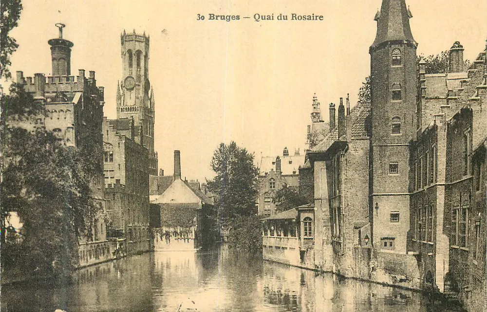 Bruges — Muelle del Rosario — L'Illustration Générale - Anverso