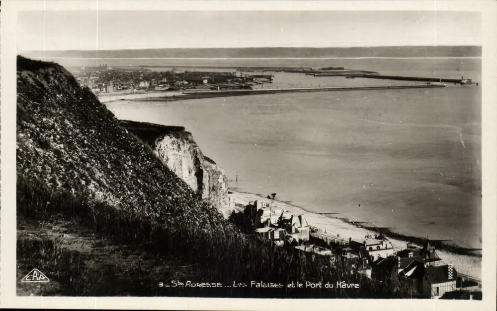 Saint-Adresse — De Kliffen en het Haven van Le Havre — C.A.P. (46) - Voorkant