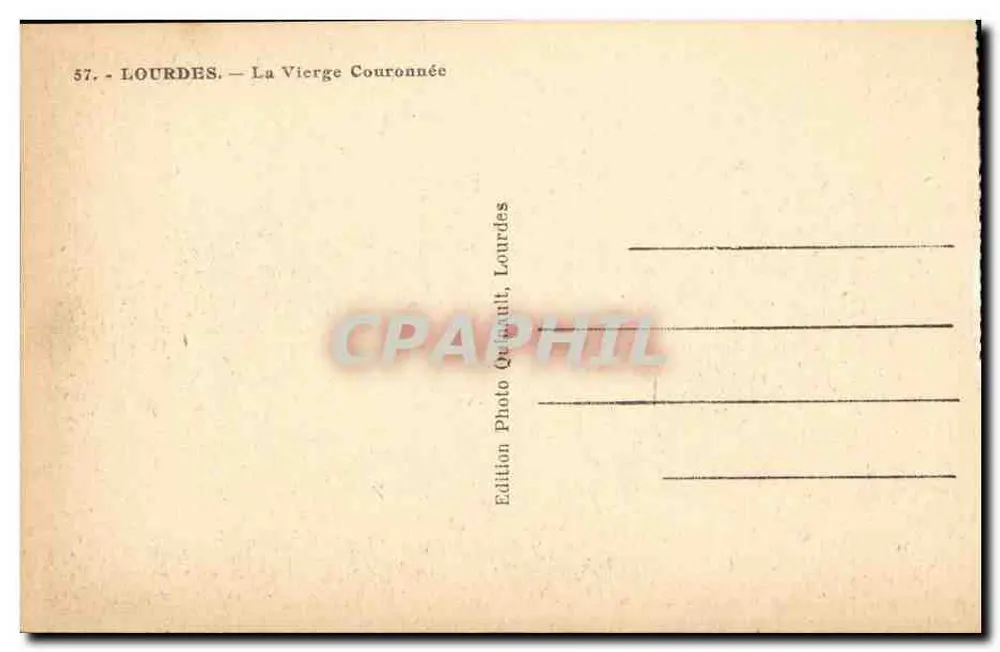Lourdes — De Kruisende Maagd — Foto Edities Quifaut, Lourdes - Achterkant