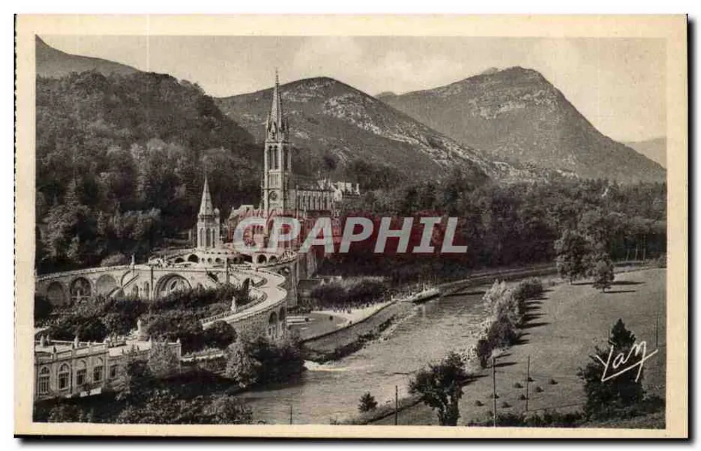 Lourdes — A Basílica e a Estação — Edição Photo Quiault, Lourdes - Frente