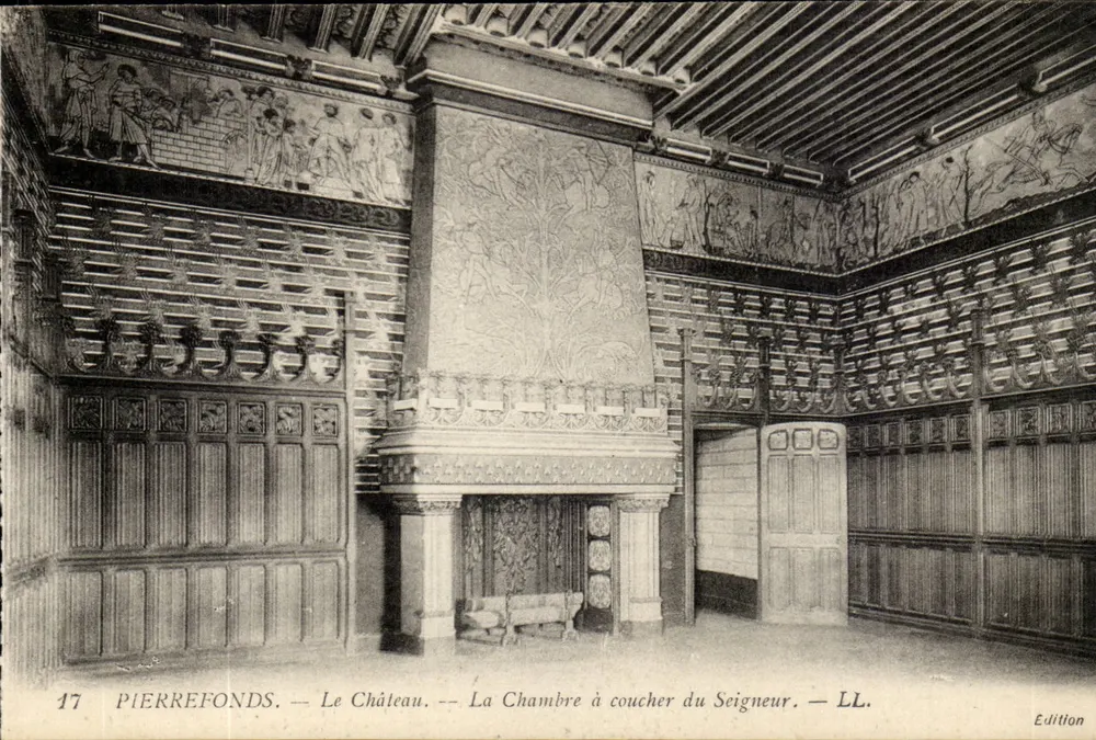 Pierrefonds — Le Château — La Chambre à coucher du Seigneur — LL. Édition LL. - Recto