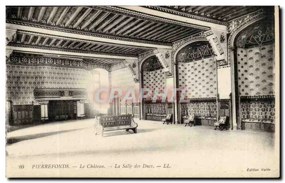Pierrefonds — O Castelo — A Sala dos Duques — Edição Varlin - Frente