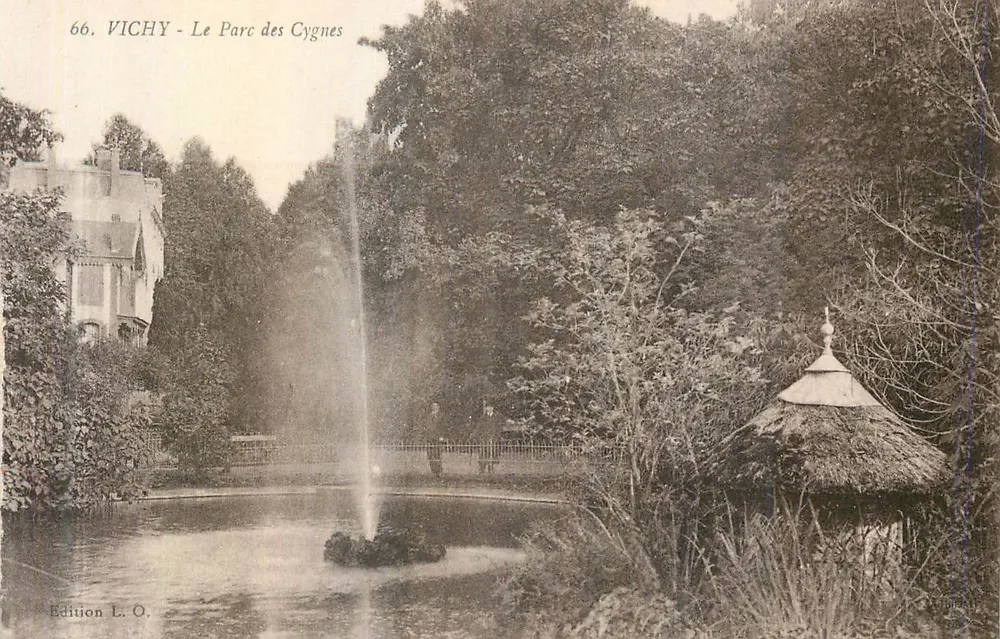 Vichy - Het Park der Zwanen — Uitgave L. O., nr. 66 - Voorkant