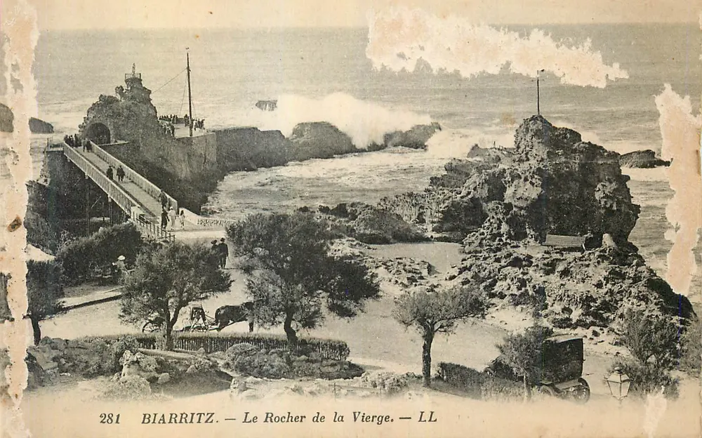 Biarritz — O Rocher de la Vierge — LL, n° 281 - Frente