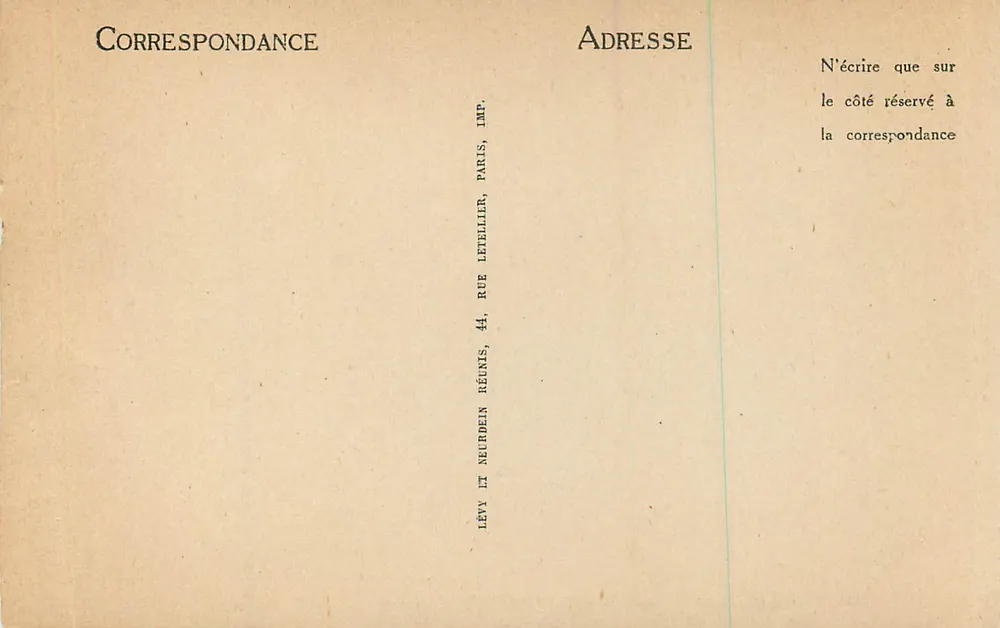 Biarritz — O Rocher de la Vierge — LL, n° 281 - Verso