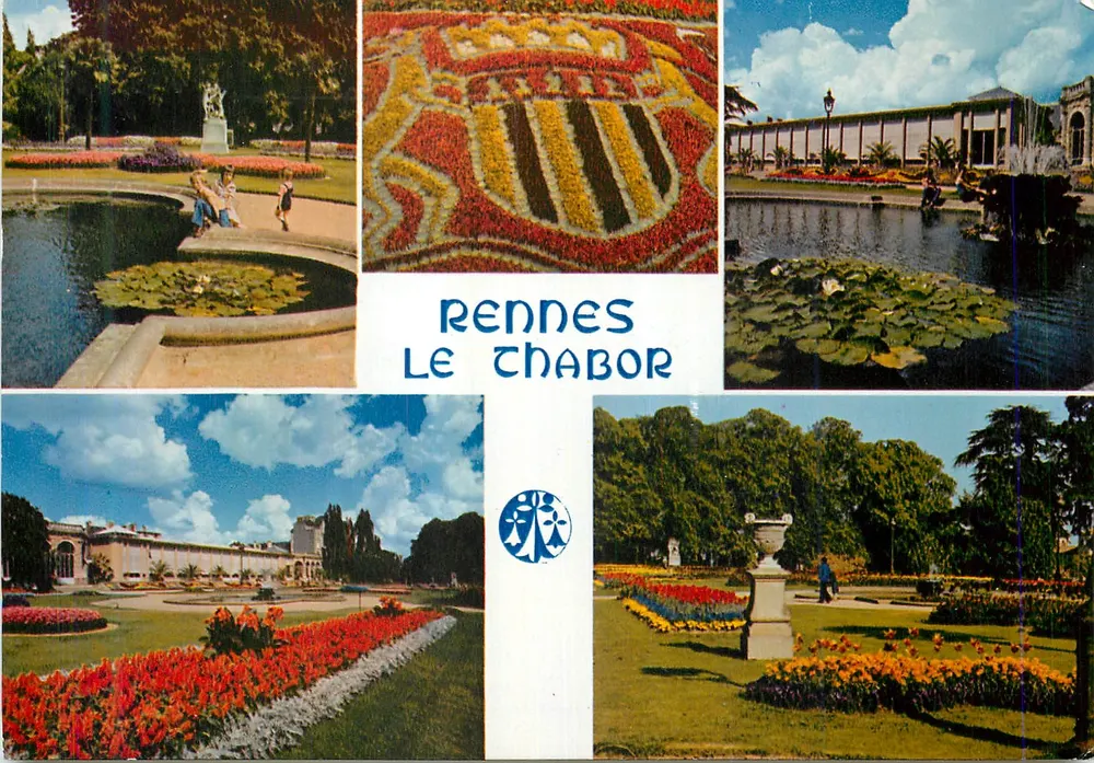 Rennes Le Thabor — Jardins e flores — Éditions d'Art JOS - Frente