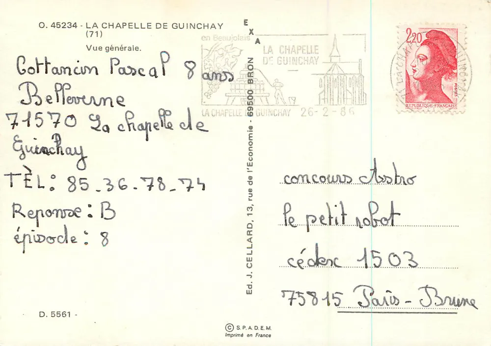 La Chapelle-de-Guinchay — Algemene uitzicht — Ed. J. Cellard, n° D.5561 - Achterkant