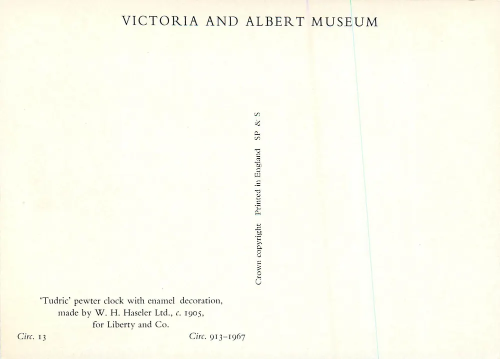 Silberuhr mit Email-Verzierung — Victoria and Albert Museum — Serie Circ. 13 - Rückseite