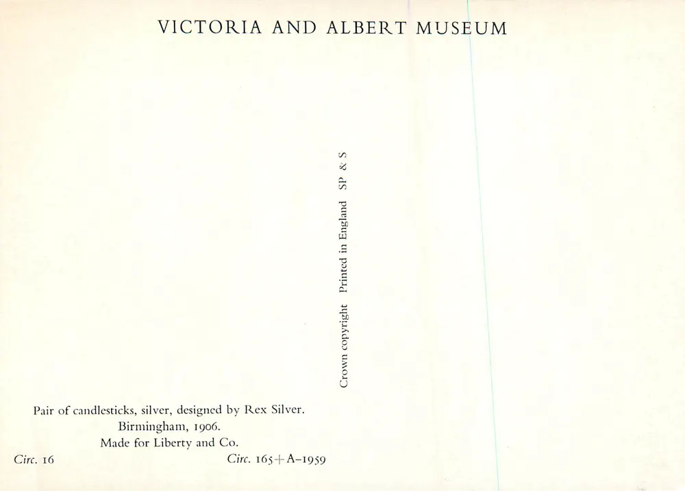 Kerzenleuchter — Silber, entworfen von Rex Silver — Victoria and Albert Museum, Circ. 16 - Rückseite