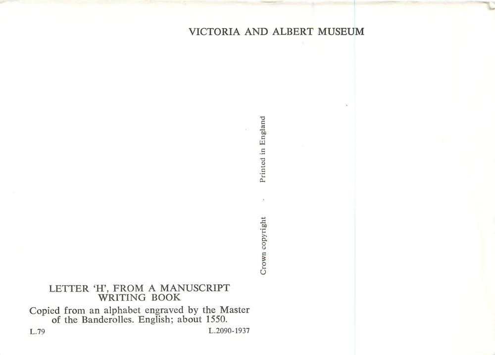 Buchstabe 'H' — Zauberer und Drache — Victoria and Albert Museum - Rückseite