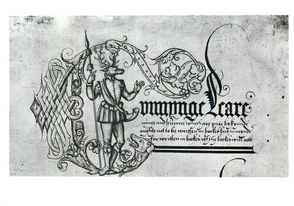Ornamentale Anfangsbuchstabe C — Schreibprobe — Victoria and Albert Museum - Vorderseite