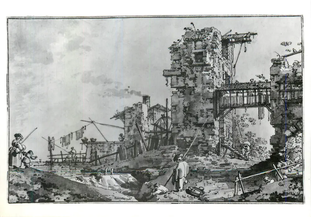 Antonio Canaletto — Paysage imaginaire — Victoria and Albert Museum - Recto