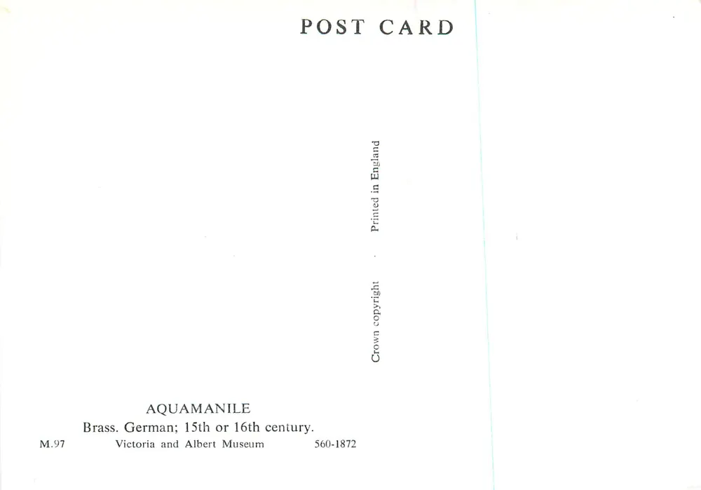 Aquamanile en bronze — Allemagne, 15e ou 16e siècle — Victoria and Albert Museum - Verso