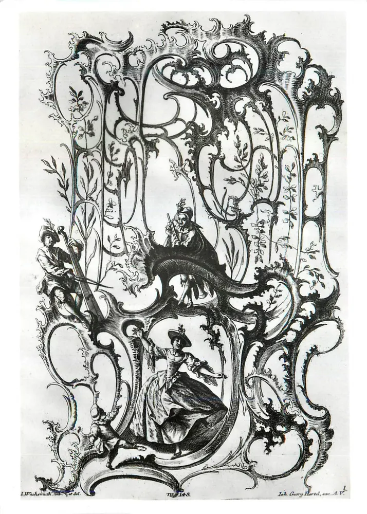 Jérémy Wachsmuth — Grotesque design for a rococo panel — Victoria and Albert Museum, E.110 - Recto