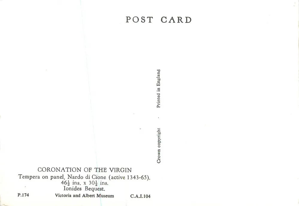 Krönung der Jungfrau — Nardo di Cione (aktiv 1343-65) — Victoria and Albert Museum, P.174 - Rückseite
