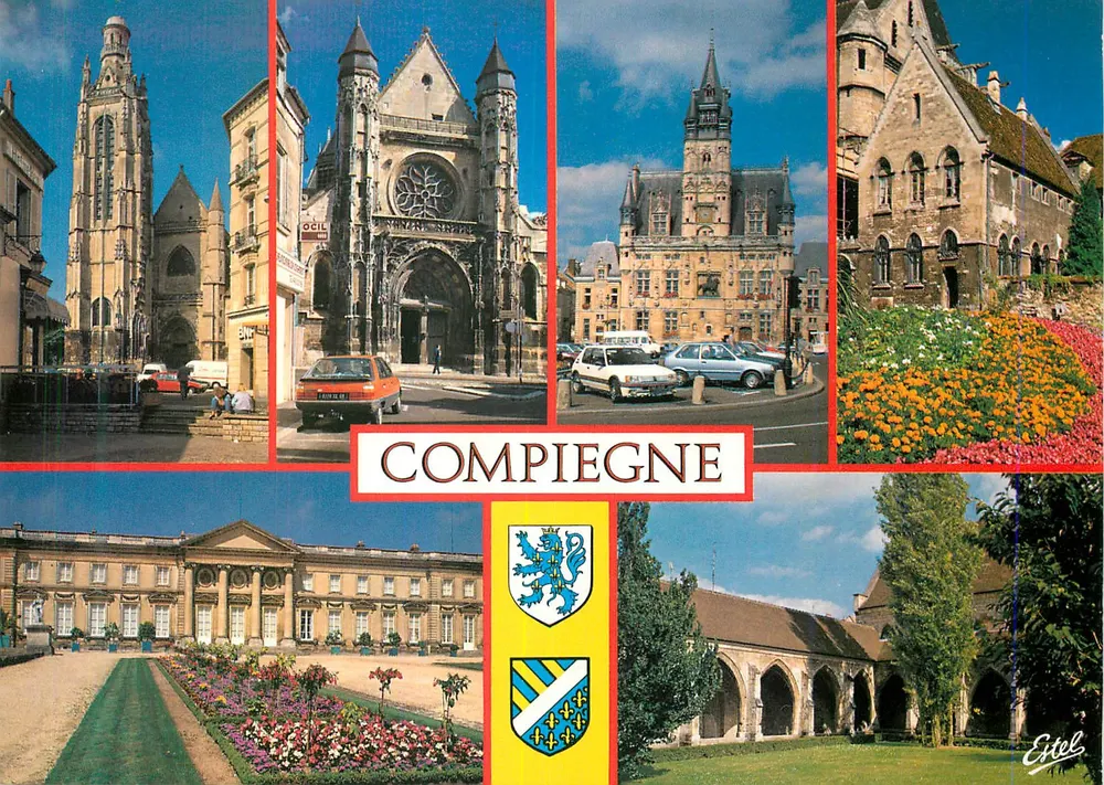 Compiegne — Vista panorâmica dos monumentos — Éditions Estel - Frente