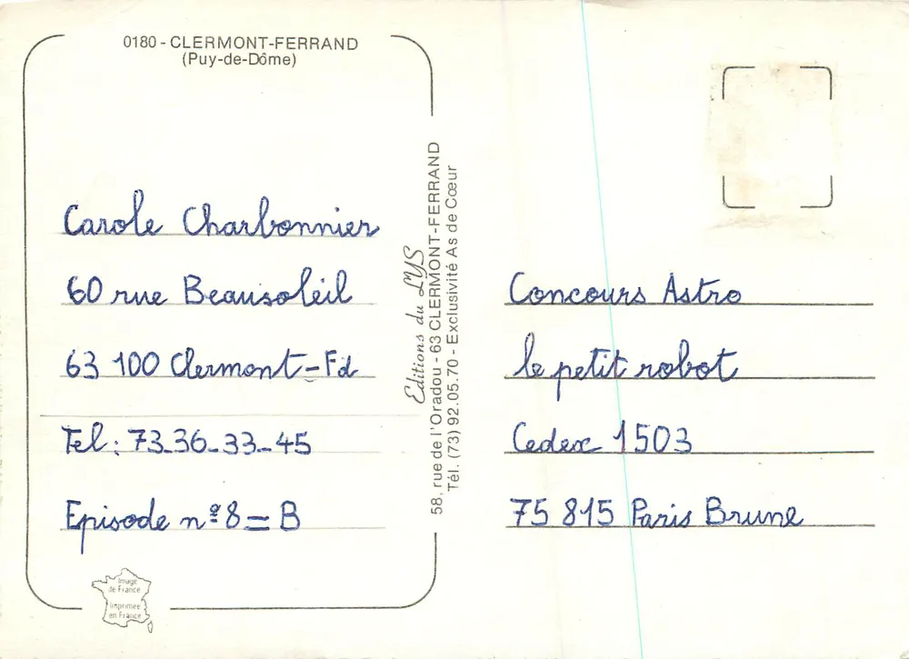 Clermont-Ferrand — vista panorâmica e urbana — Éditions du LYS - Verso