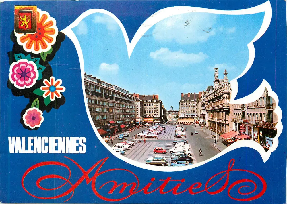 Valenciennes — Place d'Armes und Rathaus — Éditions SPADEM - Vorderseite