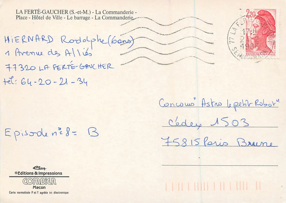 La Ferté-Gauchère — Panoramablick — Éditions & Impressions Combier, Macon - Rückseite