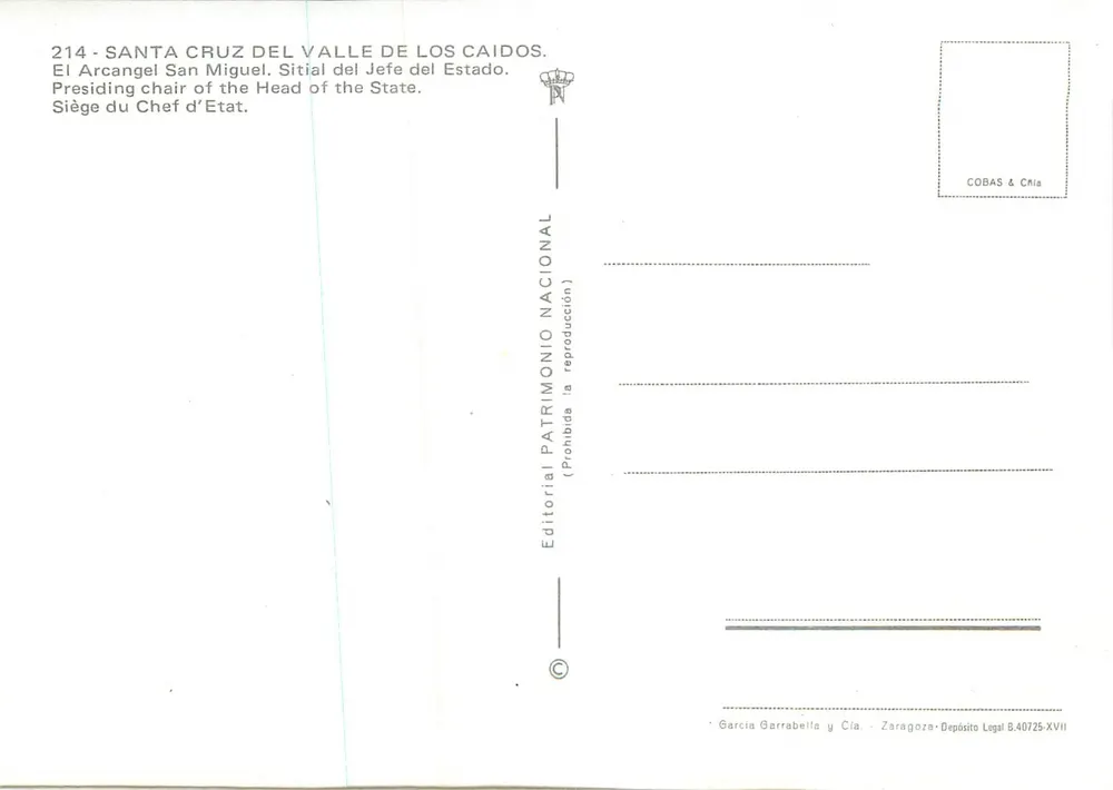 Santa Cruz del Valle de los Caídos — Arcángel San Miguel — Editorial Patrimonio Nacional - Verso