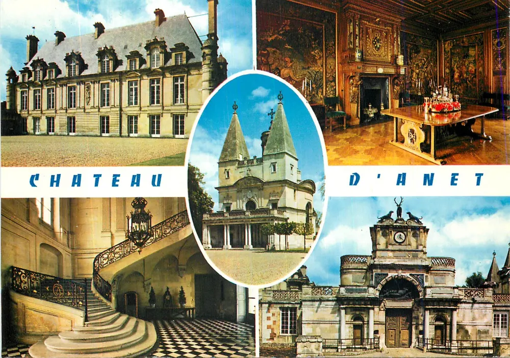 Château d'Anet — Façade, Salle à Manger, Grand Escalier, Portail, Chapelle Royale — Éditions Greff - Recto