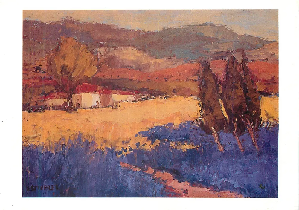 Provençalischer Landschaft — Ölgemälde von Élisabeth ESTIVALET — Editions 'SL' Nr. 122 - Vorderseite