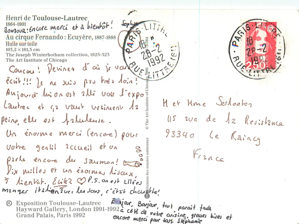 Cirque Fernando — Thema: Frau auf Pferd — Verlag: The Joseph Winterbotham Collection, Nr. 1925-523 - Rückseite