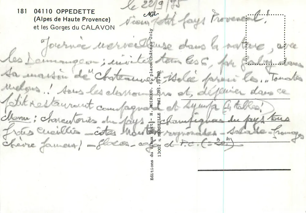 Oppèdeette — Alpes de Haute Provence et les Gorges du Calavon — Éditions du Vieux Port - Verso