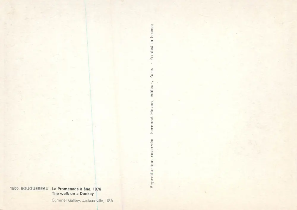 A Promenade a cavalo — 1878 — Fernand Hazan, editor, Paris - Verso